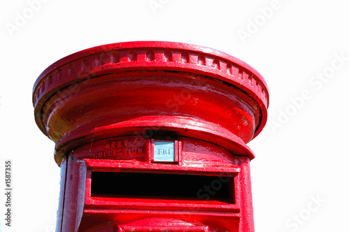 british red post box, isolated photo