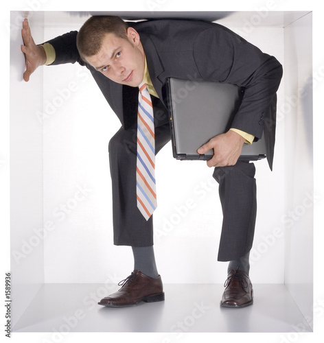 Obraz na plátně businessman in the cube