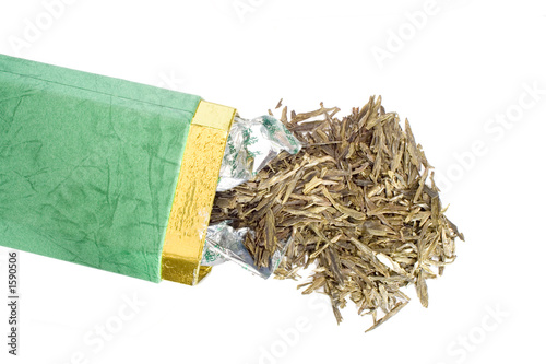 green tea leaves