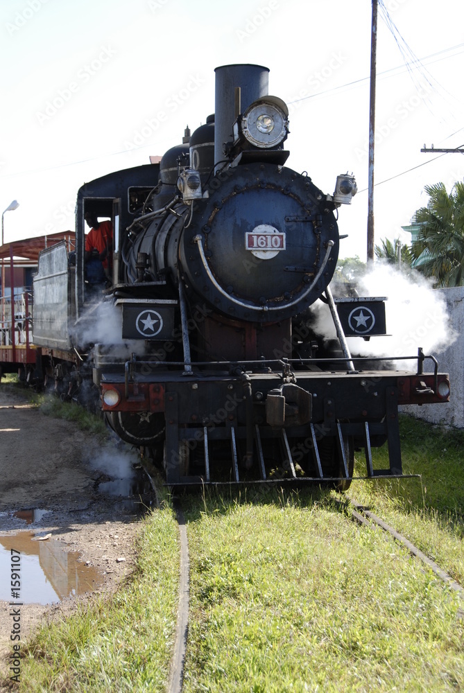 Fototapeta premium dampflok in fahrt