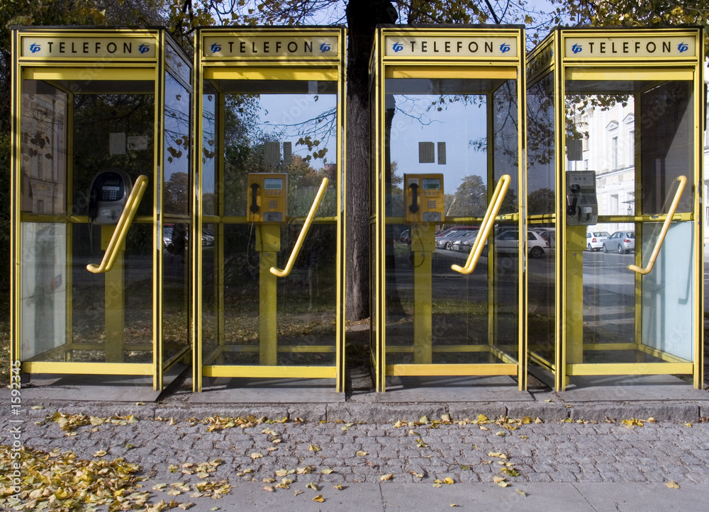 Fototapeta premium poland telephone kiosks