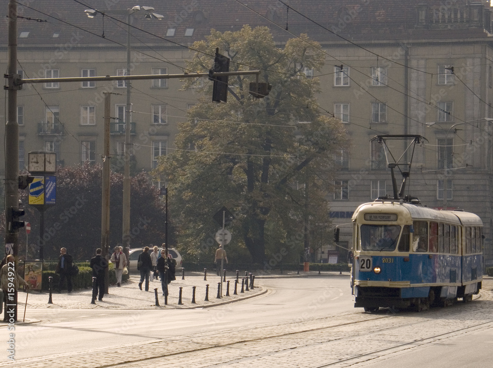 Fototapeta premium poland wroclaw tram