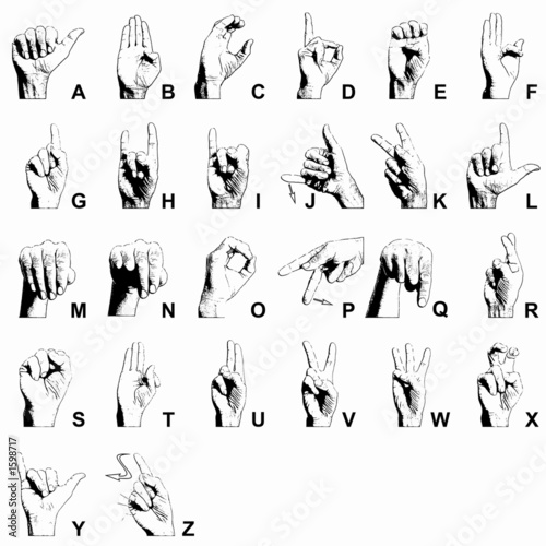 alphabet signes des sourds photo