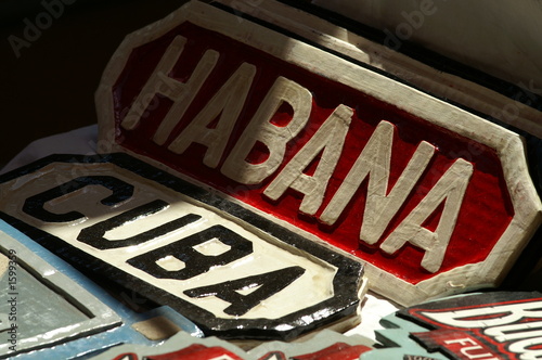 Canvas Print pancartes habana, cuba..........