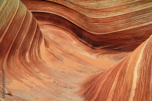 close-up of sandstone curves