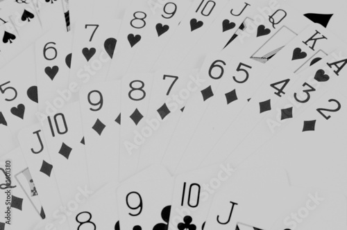 Fotografía playing cards in black and white