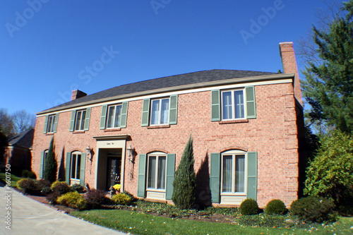 large two story brick house