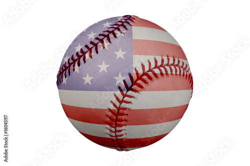 baseball with american flag