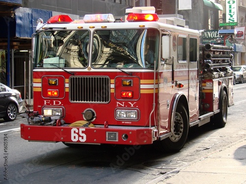 Fototapeta new york city fire truck