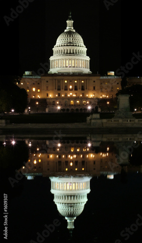 reflection of the capitol in washington dc