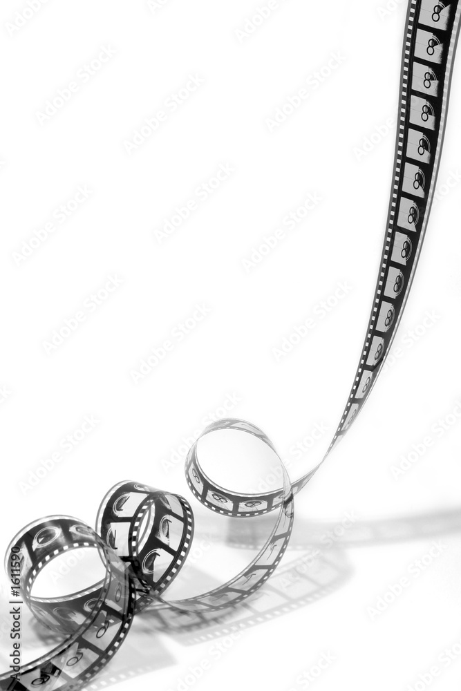 Fototapeta premium long curly movie film strip (black and white)