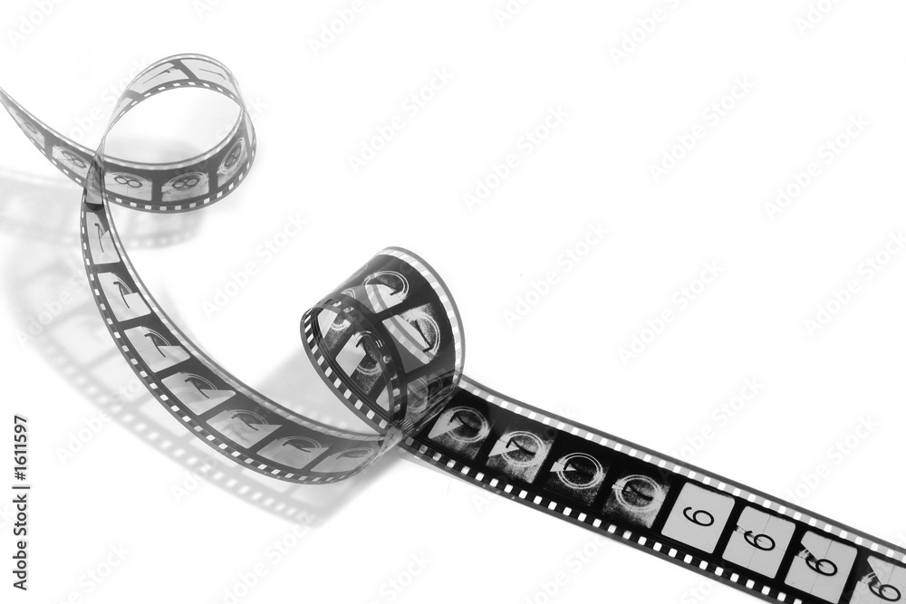 Obraz premium twisted movie film strip (black and white)