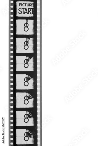 movie leader film strip (black and white)