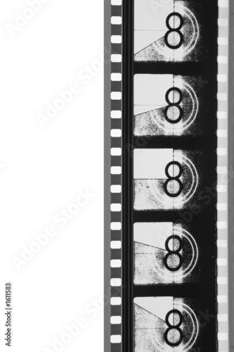 close-up movie leader film strip (black and white)