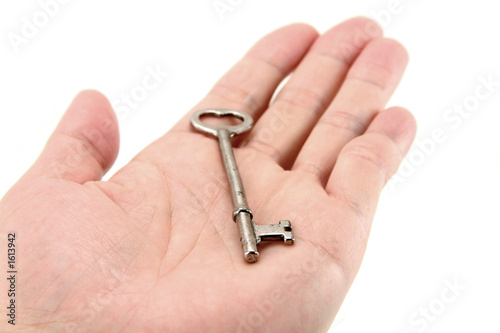 hand holding key