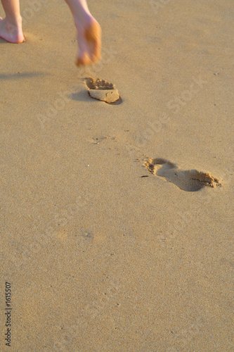 traces dans le sable photo