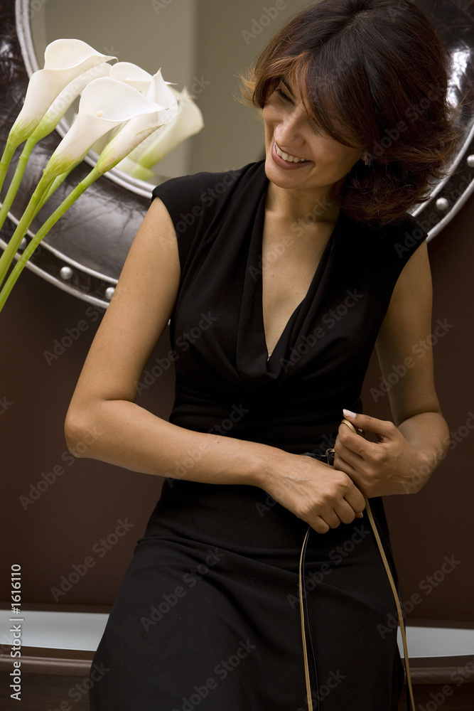 Fotografie woman  holding lilie