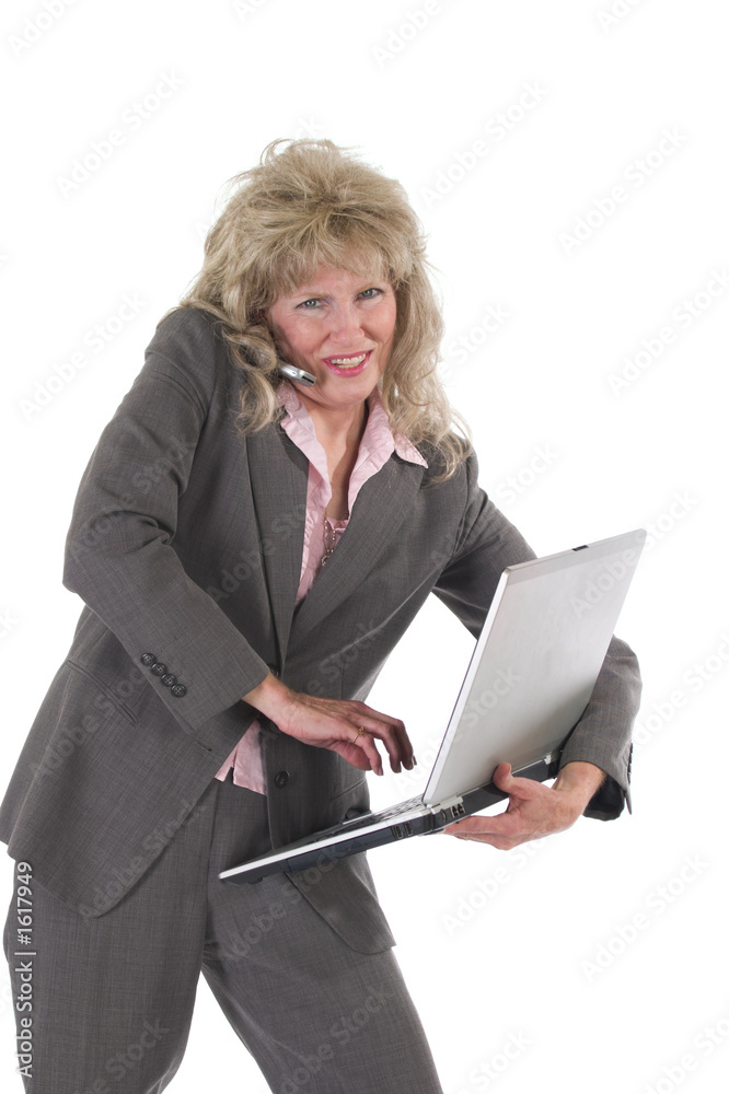 business woman multitasking with cellphone and laptop 5 business woman multitasking with cellphone and laptop 5