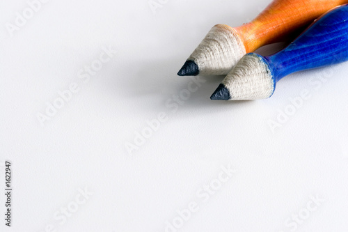 colored wooden pencils with copy space