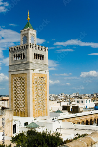 mosque tower in tunis