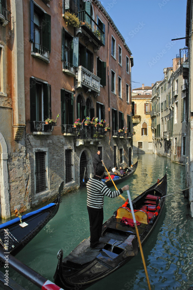 gondolier with striped shirt