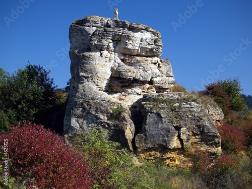 rock with cross