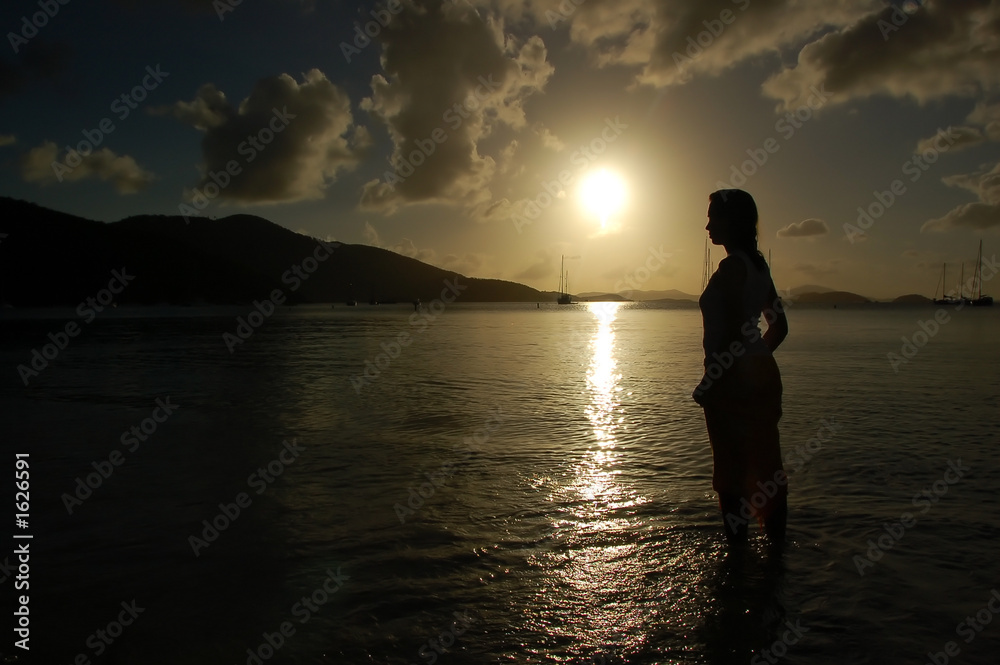 Fototapeta premium silhouette woman
