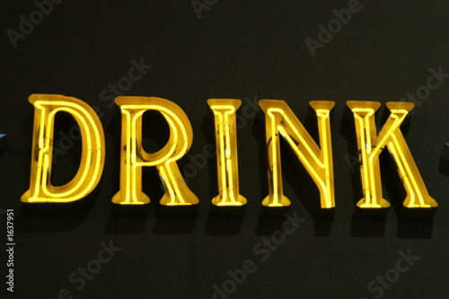drink sign neon lights