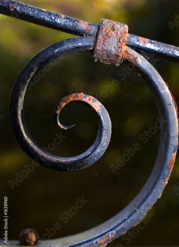 wrought iron gate swirl