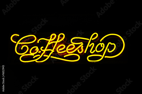 neon sign of a coffeshop