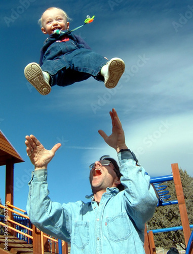 baby in the air