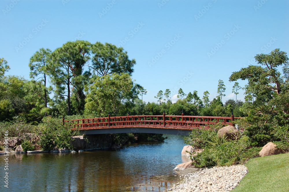 japanese garden with lake and bridge japanese garden with lake and bridge
