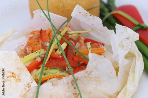seafood papilotte - close