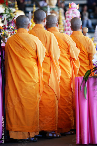 monks in line