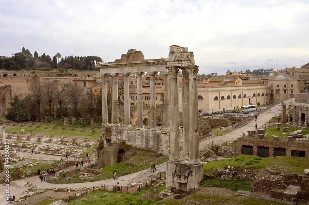 roman forum structures, Rome, Italy	