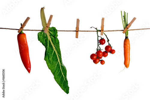 rope with vegetables