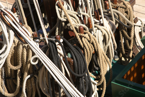 cordage sur un voilier