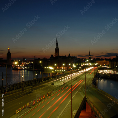 Canvas Print stockholm by night, sweden
