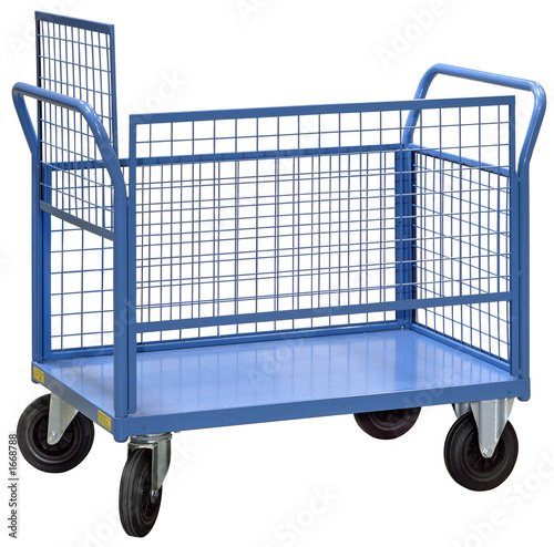 Canvastavla chariot bleu de tansport