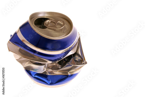 crushed beer can