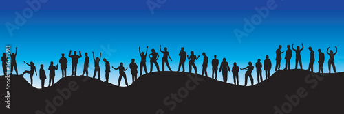 people silhouettes