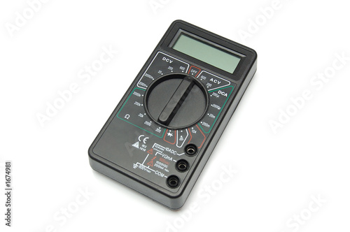 black digital multimeter photo photo