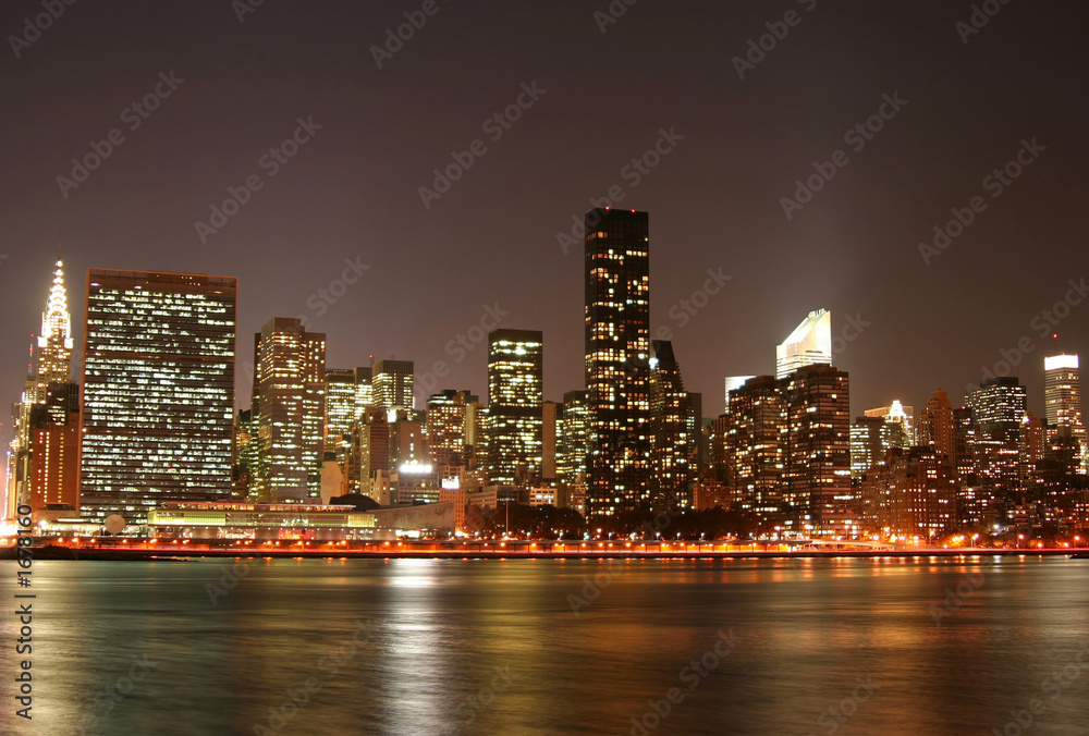 Obraz premium manhattan skyline at night