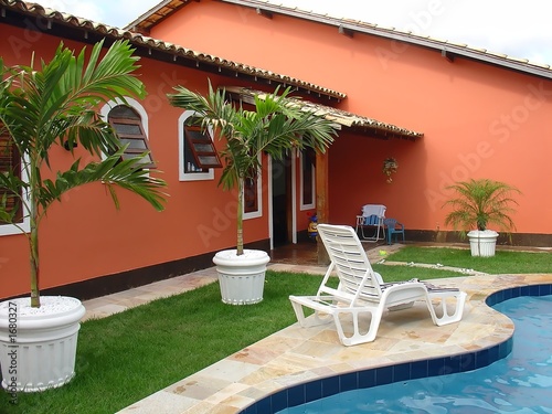colonial red house