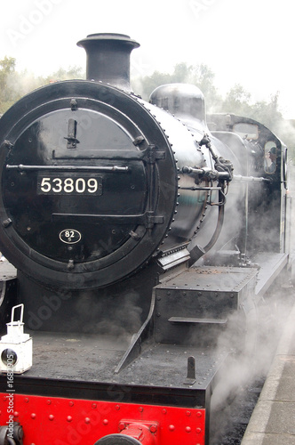 black steam train