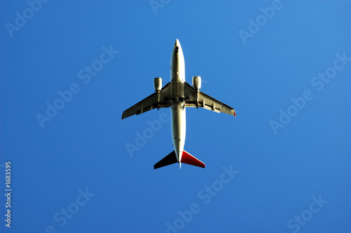 plane against a clear blue sky