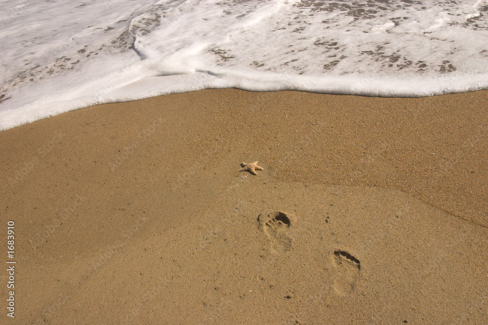footprints and seafoam footprints and seafoam