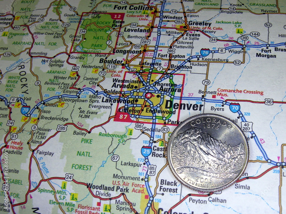 Naklejka premium coin in denver