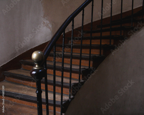 staircase old french apartment building