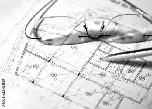 Εκτύπωση καμβά architecture, plan & bâtiment